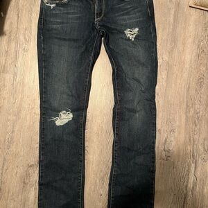 Women’s Distressed Black Jeans